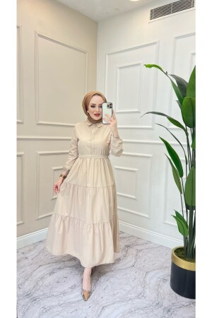 Standart Yaka Dügmeli Elbise standart5-h - İPEK TUTUŞ