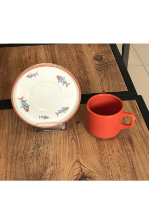 Stapelbare Koi-Tee-/Nescafe-Tasse mit Untertasse - 3