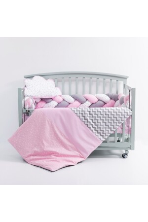 Star 3-teiliges geflochtenes rosa Schlafset 60x120 MT522119MB - 3