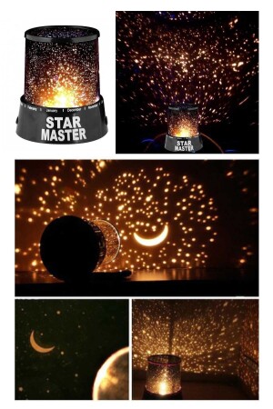 Star Master Gece Lambası Renkli Yıldızlı Gökyüzü Projeksiyon Yansıtmalı Çocuk Bebek Odası Lamba AK/H28305 - 2