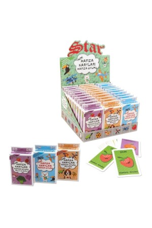 Star Mini-Speicherkarten, passendes Gedächtnisspiel, türkisch-englische Wörter, 3er-Pack MBDSFRETEWQERERE423333334 - 3