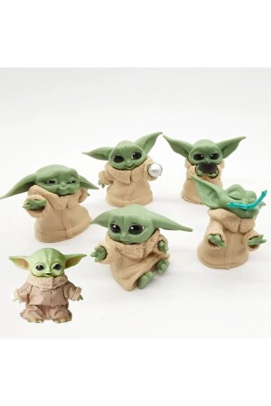 Star Wars Set mit 6 Baby-Yoda-Figuren, Spielzeugfigur Yoda01 - 1