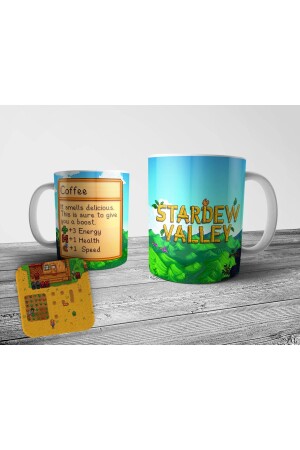 Stardew Valley Coffee Kupa Bardak Ve Bardak Altlığı Seti PIXKUPSVCB1 - 1