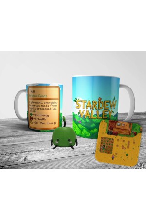 Stardew Valley Tea Kupa Bardak, Junimo Figür Ve Bardak Altlığı Seti PIXKUPSDVT2 - 1