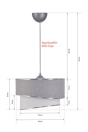 Stare Single Pendelleuchte Kronleuchter Grau EV-229 - 4