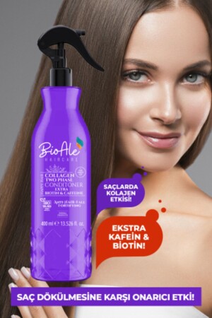 Stärkende Flüssigcreme gegen Haarausfall Kollagen+Biotin+Koffein 400 ml - 2