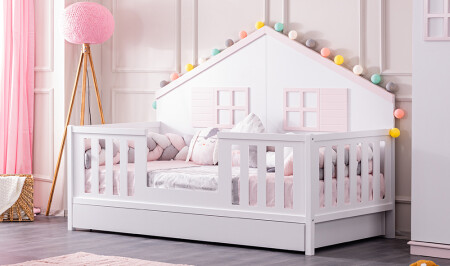 Stars Twin Montessori Bett Rosa - 1