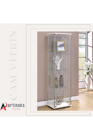 Startseite Glasvitrine Gümüşlük Buffet Bücherregal Glaskollektion Vitrine -detolf Glasvitrine DM011 - 8