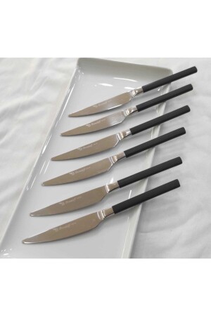 منز-ستيل الأسود الفولاذ 6 قطع سكين حلو CMDCTÇTL12 - BRONDOFF