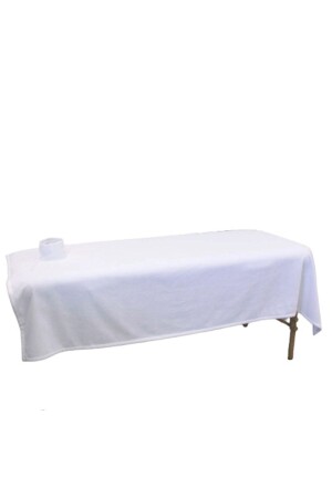 Steckdosenhalsband, Massagebett, Bahre, Handtuch, weißer Rand, grau, 150 x 220 cm, MASSAGE150220X - 8