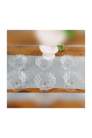 Stehende Snackschale aus Kristallglas, Zuckerdose, 6-teilig, schlichtes Glas, vergoldete Glasschale, Präsentations-Snack-Set aus Glas 499964371 - 5