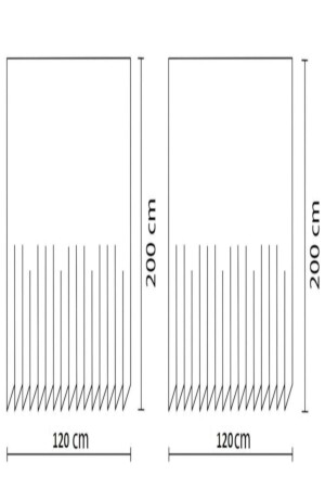 Steinbadvorhang, Duschvorhang Doppelflügel 2X120X200Cm BP5075-120X200 - 4