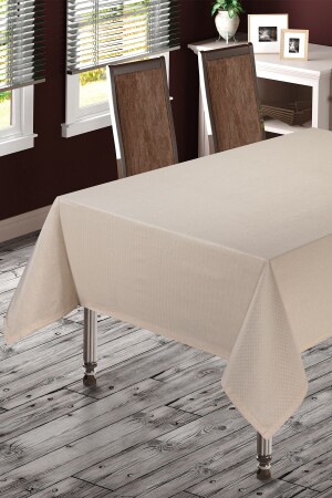 STELLA Baumwoll-Sorglos-Tischdecke 160 x 220 cm (Beige) - 1