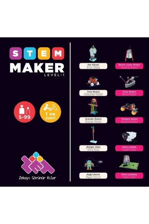 Stem - Maker Elektronik Seti Level-1 5- Yaş 1- Oyuncu (sadece Elektronik Malzemeler) STEMMAKERLVL1 - 4