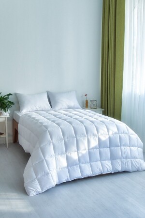 Steppdecke aus Mikrofaser, Einzelbett, 155 x 215 cm, pralles quadratisches Muster 8682157502600 - 1