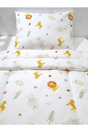 Steppdecken-Set aus Popeline-Stoff für Babys, Neugeborene und Kinder, 70 x 120 cm - 2