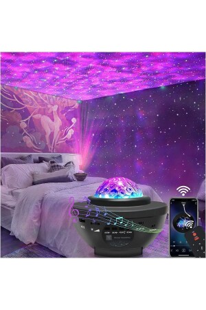 Sternenhimmel-Projektor, Deckennebel, Galaxie, Laserlicht, Disco-Kugel, Bluetooth-Lautsprecher, Party-LED-Lampe - 4