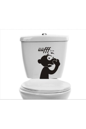 مكنسة الحمام المقعد الحمام الملصق - Sticker Sepetim