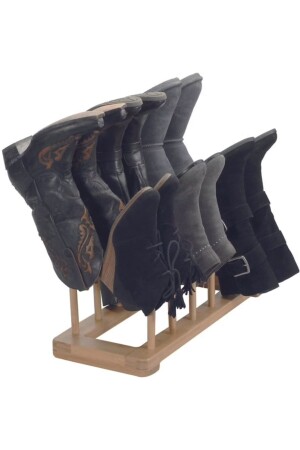 Stiefel-Stiefel-Schuh-Organizer, vertikaler Stiefel-Organizer aus Naturholz, DCOx001 - 1