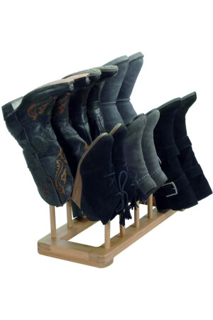 Stiefel-Stiefel-Schuh-Organizer, vertikaler Stiefel-Organizer aus Naturholz, DCOx001 - 2