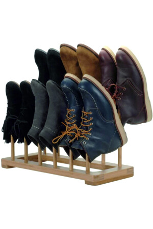 Stiefel-Stiefel-Schuh-Organizer, vertikaler Stiefel-Organizer aus Naturholz, DCOx001 - 3