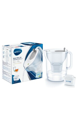 Stil XL 3. 6 Liter. Maxtra Plus gefilterter Wasseraufbereitungskrug Brita_Style_Grey - 4