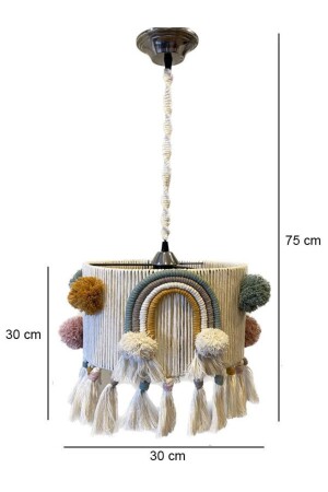 Stilvoller Kronleuchter mit Makramee-Quasten EVM-012 - 3