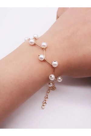 Stilvolles goldenes Armband mit Perlendetail - 1