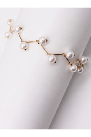 Stilvolles goldenes Armband mit Perlendetail - 3