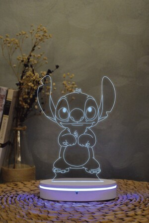 Stitch - Lilo & Stitch - 3 Boyutlu 16 Renk Dekoratif Gece Lambası 3d - 2