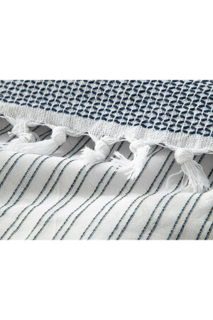 Stitch Line Garngefärbtes Doppelbett-Bettbezug-Set, 200 x 220 cm, Marineblau, TYCO9JLOXN168725580217214 - 5