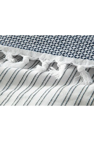 Stitch Line Garngefärbtes King-Size-Bettbezug-Set, 240 x 220 cm, Marineblau, TYC5AX91PN168741858749474 - 4