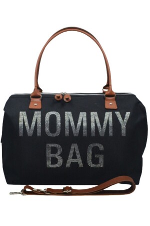 Stone Design Mommy Baby Bag Exklusive schwarze Mutter-Babypflege- und Damentasche - 4