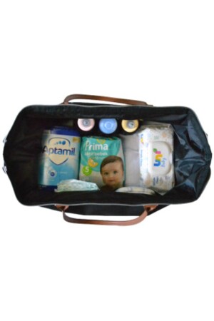 Stone Design Mommy Baby Bag Exklusive schwarze Mutter-Babypflege- und Damentasche - 8