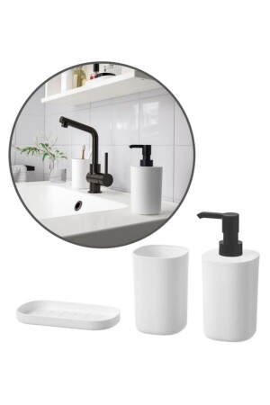 Storavan 3-teiliges Badezimmer-Toiletten-Seifenschalen-Bürstenhalter-Set - 1