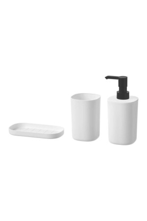 Storavan 3-teiliges Badezimmer-Toiletten-Seifenschalen-Bürstenhalter-Set - 3