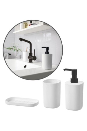 Storavan 3-teiliges Badezimmer-Toiletten-Seifenschalen-Bürstenhalter-Set STORE70429003 - 3