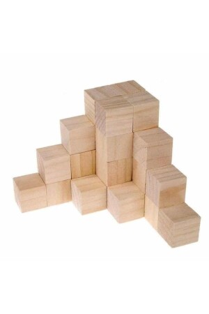 Store Holzwürfelblöcke 2 cm – 100 Stück – Naturholzwürfel - 2