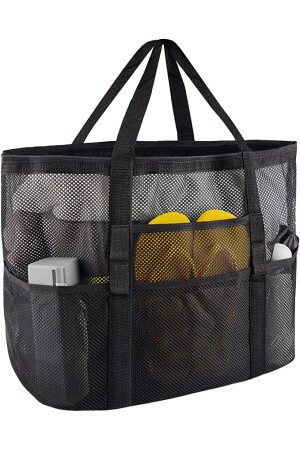 Strandtasche, 8 Taschen, Netz-Strandtasche - 1