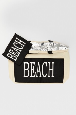 Strandtasche „Beach Written“ für Damen, cremefarben, 45 x 50 cm, MM0008923 - 6