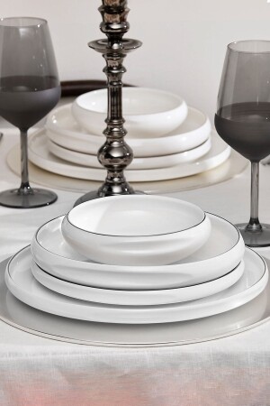 Streamline Sunset Platin 59 Parça 12 Kişilik Yemek Takımı 153.03.08.1759-1 - Karaca