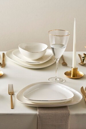 Streamline Triangle 24-teiliges Tafelservice aus Porzellan für 6 Personen 153. 03. 06. 9728 - Karaca