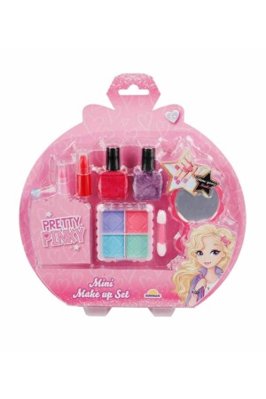 Streichfähiges Mini-Make-up-Set – Lidschatten + Lippenstift + Nagellack + Zubehör, alles in einem Friseur-Set – ab 3 Jahren - 3