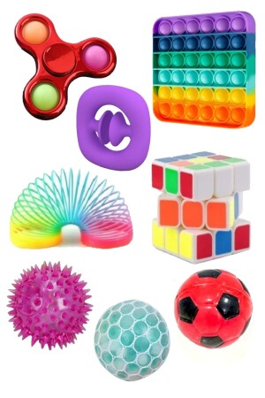 Stressabbau-Set Popit Snapperz Pop It Stressrad Beleuchteter Ball Intelligenzwürfel Stressfeder Stressball HYD-4117529-6937 - 3