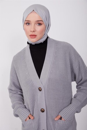 Strickjacke 23kd8315 Grau - 1