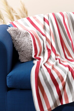 Stripe Polar Tv Battaniye 120x170 Cm Gül Kurusu - English Home
