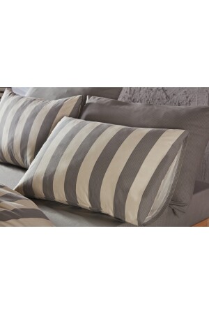 Stripe Zen Bettbezug-Set Grau – Doppelbett 2Q9NTKSTRP0020085 - 6