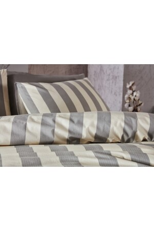 Stripe Zen Bettbezug-Set Grau – Doppelbett 2Q9NTKSTRP0020085 - 7