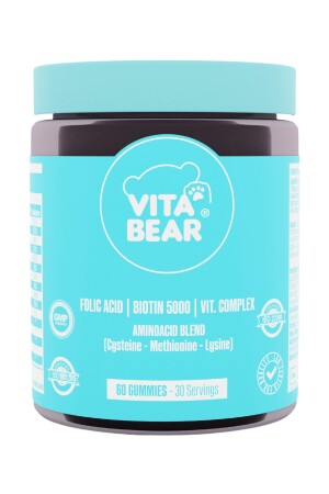 Starkes Haar-Gummihaar-Vitamin 60 Stück - Vita Bear