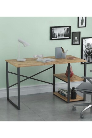 Study Desk Concept Metall Holz 60x120 Büro-Computertisch 60*120 STNTY00013 - 3